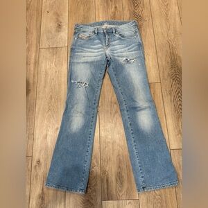 Diesel light wash destroyed jeans 29 bootcut